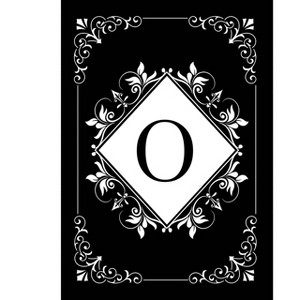Briarwood Lane Everyday Double Sided Garden Flag 12x18 For Outdoor Black and White Monogram O Garden Flag Flags For Outside - 1 of 4