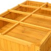 Grungis Raised Planters for Outdoor Plants with Drainage Holes,Mobile Customizable Wood Planter with Elevated 8 Pocket Herb - 4 of 4