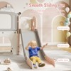 8-in-1 Toddler Slide & Indoor/Outdoor Playground with Climber, Tunnel, Hoop, Telescope & Storage Playset - 3 of 4