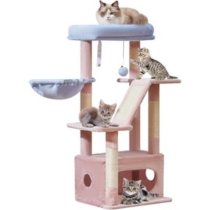 38.2-Inch Cat Tower for Indoor Cats,Suitable for Kittens with Luxurious cat condo with Adjustable Baskets - 1 of 4