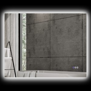 FONTOI Wall-Mounted Vanity Mirror with Anti-Fog Function and Aluminum Alloy Frame, Modern Decorative Accent for Bathroom, Clear, 31.5"*23.6"*1.6" - 1 of 4