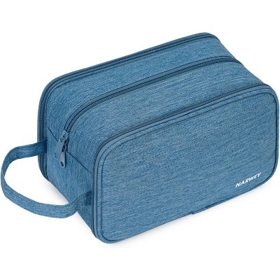 Narwey Travel Toiletry Bag with Brush Compartments for Men and Women