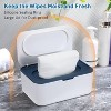 6 Pack Baby Wipes Dispenser with Lids, Refillable Container with Sealing Design for Bathroom and Nursery - 4 of 4