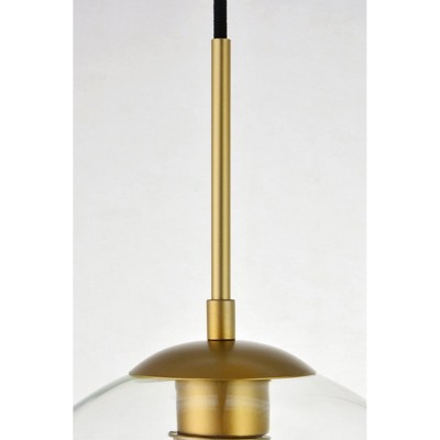 Baxter Cosmopolitan Brass & Clear Glass 3-Light Pendant