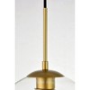 Elegant Lighting Baxter 3 Lights Brass Pendant With Clear Glass - 4 of 4