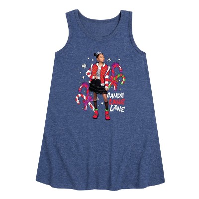 - Nickelodeon - Candy Cane Lane Graphic Sleeveless Aline Dress