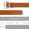 INSPIRE CHIC Women's Faux Leather Pearl Buckle Wide Waist Belts 40.9" X 1.2" - 4 of 4