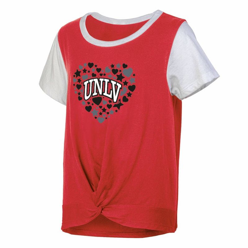 NCAA UNLV Rebels Girls&#39; White Tie T-Shirt, 1 of 4