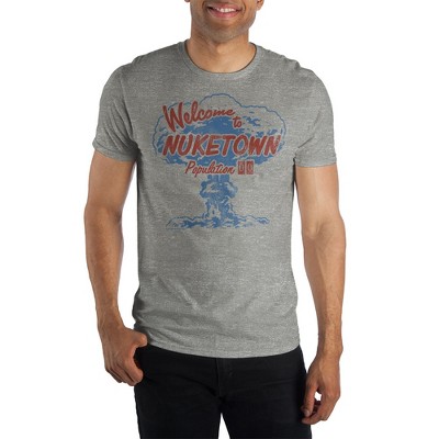 Call Of Duty Welcome To Nuketown Population 00 Men's Athletic Heather T ...