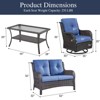 Buenhomino 4 Pieces Patio Furniture Set, Outdoor Swivel Glide Chairs with Loveseat and Coffee Table, All-Weather Patio Conversation Set - 3 of 4