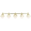 Livex Lighting Oldwick 5 - Light Vanity in  Polished Brass - 4 of 4