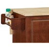 Kumasinova 54" Kitchen Island Cart with Drop Leaf Top,Rolling Kitchen Cart with Barn Doors&Tower Shelf,Kitchen Island (with Spice Rack )on Wheels - 3 of 4
