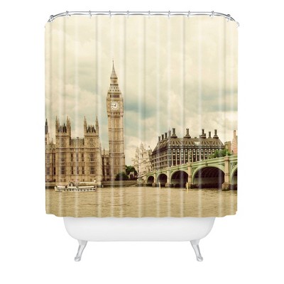 Happee Monkee Big Ben Shower Curtain Brown - Deny Designs