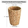 Aoibox Wicker Trash Can, Small Bathroom Waste Basket, Water Hyacinth Wicker Bin for Bathroom, Boho Waste Basket for Bedroom,Home Office,Compact Spaces - 4 of 4