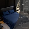 INFURNIC Bedding Queen Bed Sets Soft Brushed Microfiber Bed Sheets Fade and Shrinkage Resistant Easy Care 4 Piece Set, Blue, 12.00"*10.00"*4.00" - 4 of 4