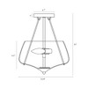 LNC Obscuragux 1-Lights 11.8-in Polished Gold with Clear Glas Urn Semi-Flush Mount Lights - 3 of 4