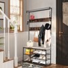 COZONY 3-in-1 Hall Tree with Shoe Bench, Entryway Coat Rack & Storage Organizer with Hooks & Shoe Shelf, 43.3"x19.7"x5.1", Fire Cloud Color - 2 of 4
