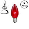 Novelty Lights C7 Incandescent Traditional Vintage Christmas Replacement Bulbs 25 Pack - 2 of 4