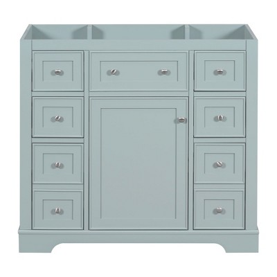 NicBex 35.6" Bathroom Storage Cabinet without Sink, Bathroom Vanity, 6 Spacious Drawers and 1 Two-tier Cabinet for Bathroom