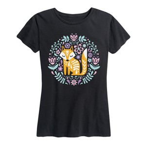 Women's - Instant Message - Spring Scandinavian Fox Short Sleeve Graphic T-Shirt - 1 of 4