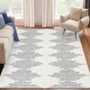 Modern Geometric Living Room Area Rugs with Stripped Lines, Indoor Contemporary Non Slip Floor Carpet for Bedroom - 2 of 4