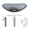 ELECWISH Bathroom Artistic Tempered Glass Vessel Sink with Faucet and Pop-up Drain - 2 of 4