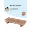 Attop Small Kitchen Sink Soap Tray For Counter Soap Dish Dispenser Holder Wooden Risers Stand For Bathroom Decor Farmhouse Wood Pedestal - 4 of 4