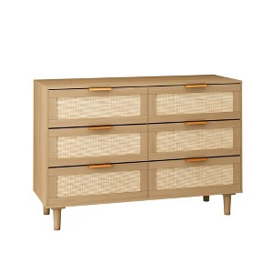Bella Depot 6 Drawers Dresser with Rattan Drawer - 1 of 4