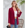 Coolmee Women's Blazer Long Sleeve Open Front Casual Single Breasted Office Blazer with Pockets - 4 of 4
