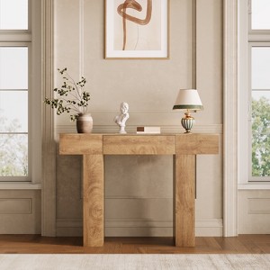 47" Long Console Table, Industrial Farmhouse Entryway Foyer Hallway Tables with Drawer, for Entrance, Living Room - 1 of 4