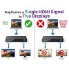 Fosmon HDMI Splitter 1 in 2 Out, HDMI Splitter For Dual Monitors - Mirror Same Screen, Dual Hdmi Adapter For 2 Monitors Supports 8K@60Hz 4K@120Hz - 2 of 4