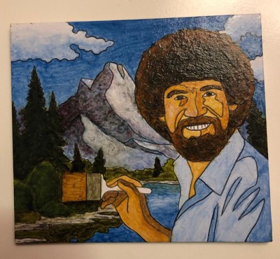 Bob Ross by the Numbers (RP Minis) Book w/ Miniature Paint By Number Kit