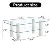 GlasFlength Rectangle Modern Coffee Tables, Center Table with Sleek Minimalist Design for Living Room Decor, White,47.2”*25.6”*17.5" - 4 of 4