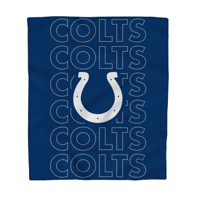 NFL Indianapolis Colts Echo Team Wordmark Plush Blanket