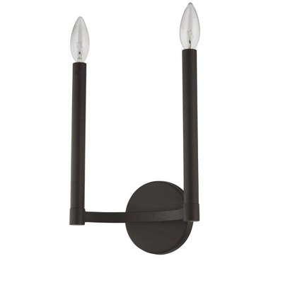 Bronze Double Candle 2-Light Wall Sconce