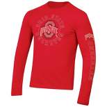 NCAA Ohio State Buckeyes Men's Suede Long Sleeve Circle T-Shirt - S
