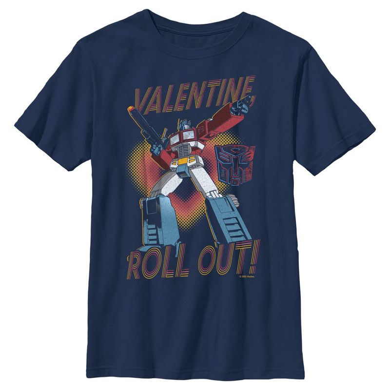 Boy's Transformers Optimus Prime Valentine Roll Out! T-Shirt, 1 of 5