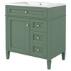 YOOCOZZ 30'' Bathroom Vanity with Top Sink,2 Drawers and a Tip-out Drawer - 4 of 4