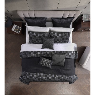 Riverbrook Home 10pc Queen Regal Comforter Bedding Set Black: Luxury & Glam, Midweight, Abstract Pattern, Includes Shams & Pillow — фото 2