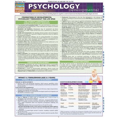 Psychology: Developmental - (Quick Study: Academic) by  Barcharts Inc (Poster)