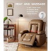 Power Lift Recliner Chair PU Leather with Massage for Elderly Ergonomic Lounge Chair with 2 Cup Holders Side Pocket - 4 of 4