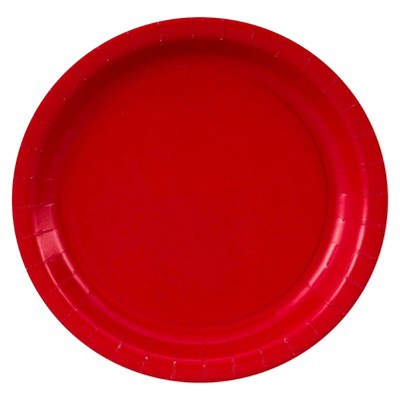 24ct Red Dessert Plate