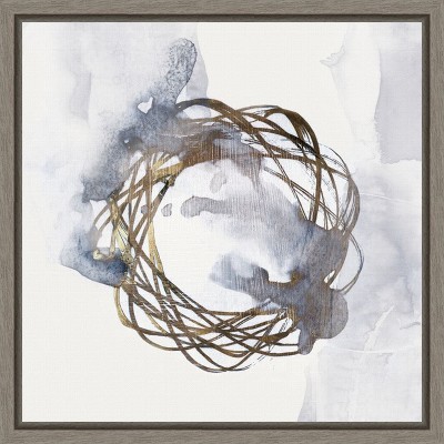 Eva Watts Abstract Concentric Lines Canvas Wall Art, 22.56 x 22.56 in