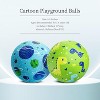 KUYOTQ Pack of 2 Cartoon Playground Balls, Balls for Toddler 1-6, 8.5" Rubber Ball Bouncy Kickball, Indoor & Outdoor Ball Game for Kids£¨green+ blue£© - 2 of 4