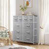 GALAXHERO 10-Drawer Bedroom Dresser, Fabric Storage Tower with Cabinet, Tall Organizer for Clothing & Closet, Metal Frame & Wooden Top - 2 of 4