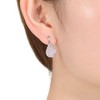 Elegant White Gold Plated Raindrop Pear Dangle Earrings with French Pave Cubic Zirconia for a Dazzling and Refined Look - 2 of 3