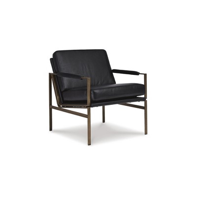 Signature Design by Ashley Contemporary Puckman Accent Chair  Black