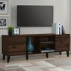 KIGFTSOD Mid Century TV Stand with 2 Cabinets – Fits TVs up to 70'', Media Console with Storage for Living Room, Bedroom & Home Theatre - 2 of 4