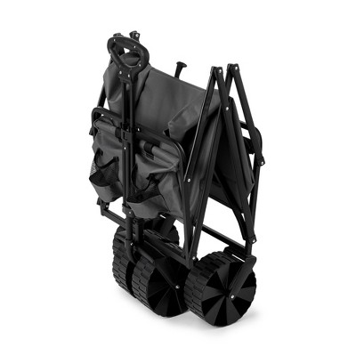 Gray Heavy Duty Steel Frame Collapsible Utility Wagon