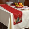 Unique Bargains Christmas Table Runner Pink Gold Tone White 72"x13" 1 Pc - 2 of 4